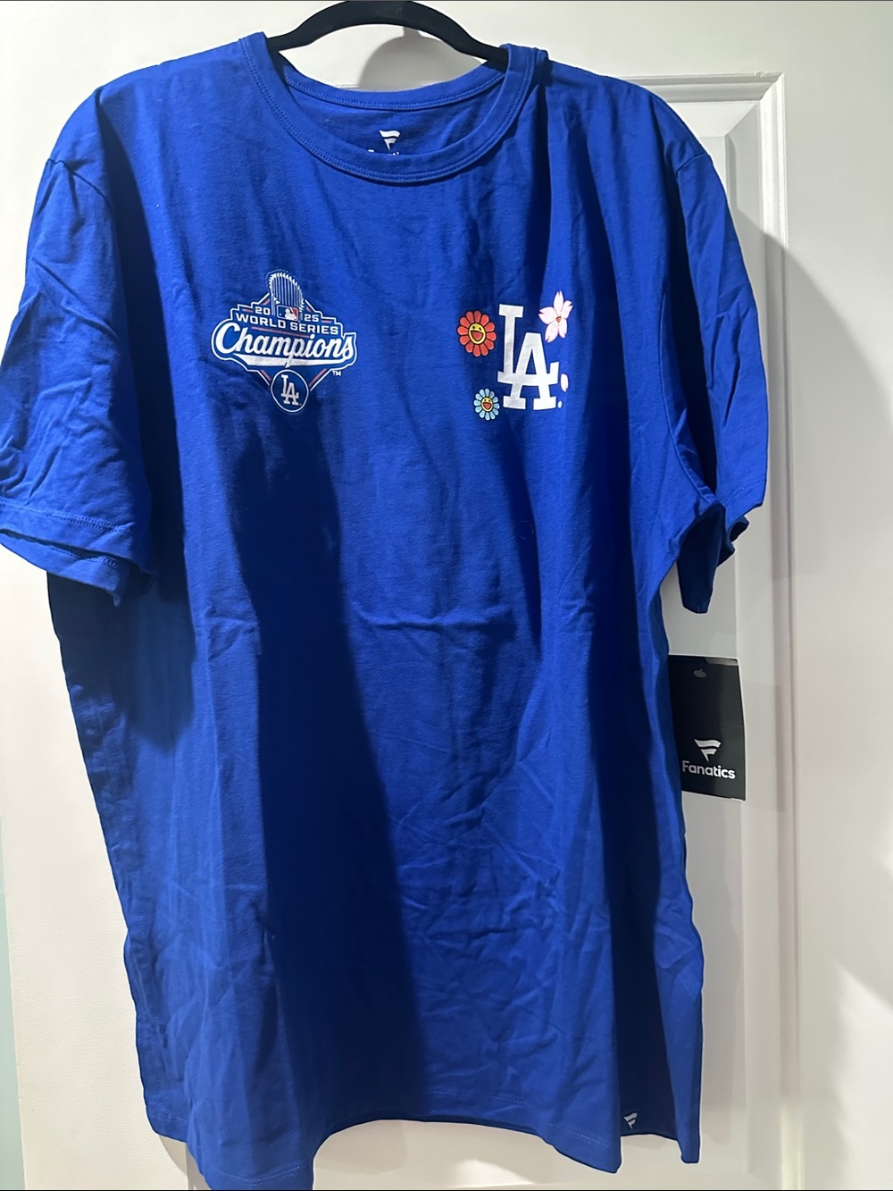Fanatics Blue LA Floral Logo Champions Tee